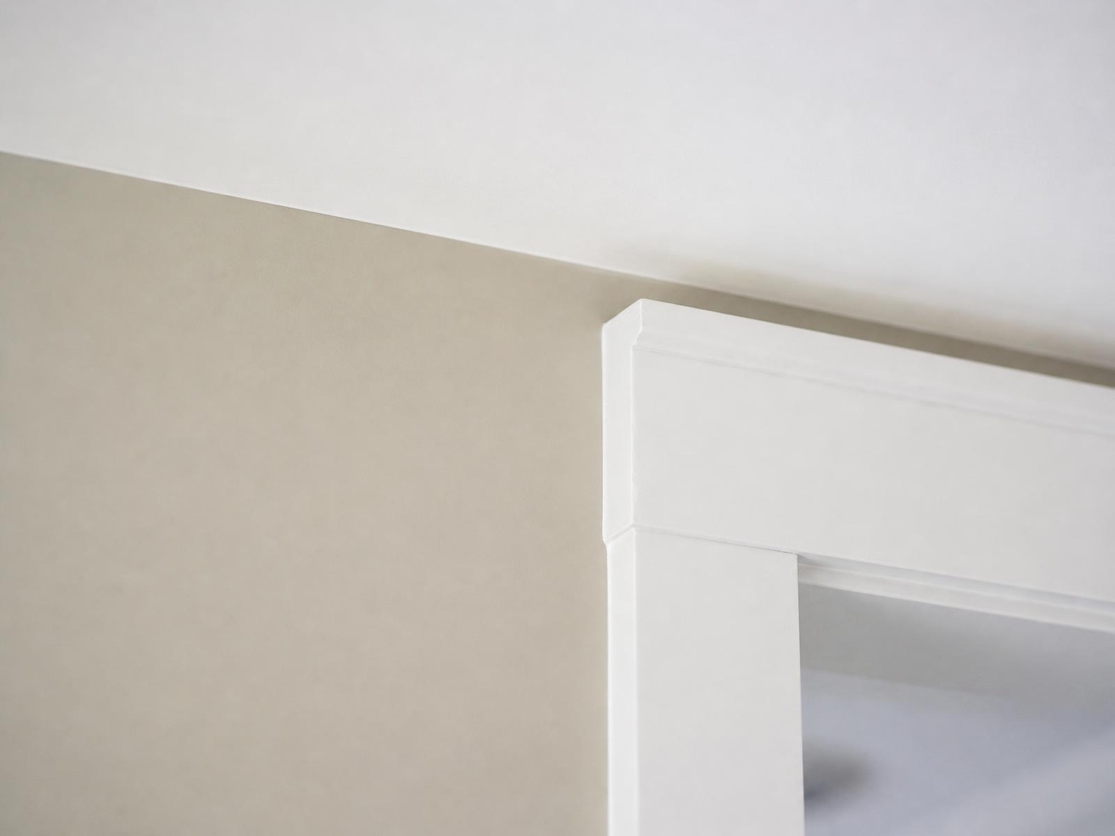 Crisp painted trim lines in a residential interior