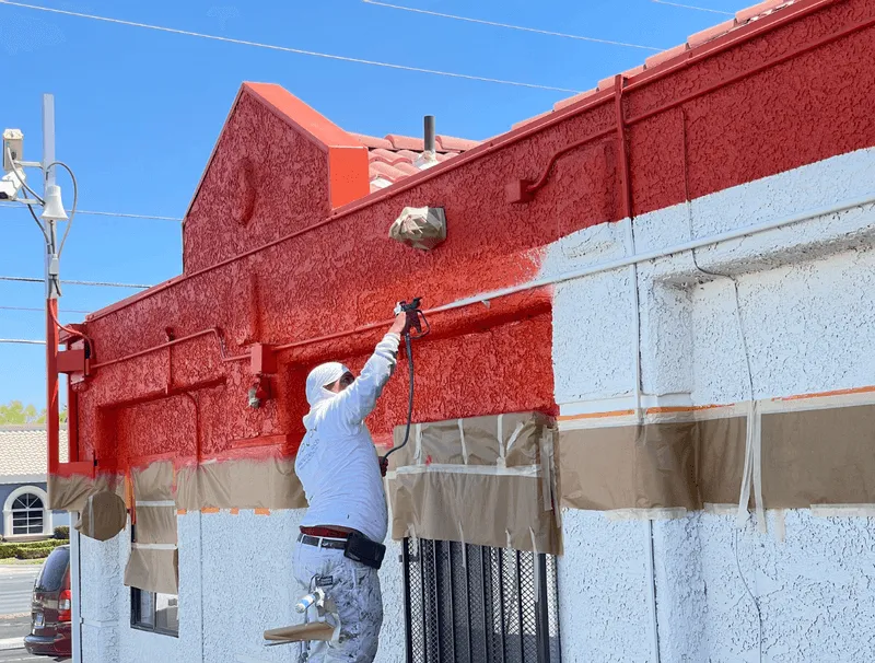 Business Building Stucco Repaint, Las Vegas, NV