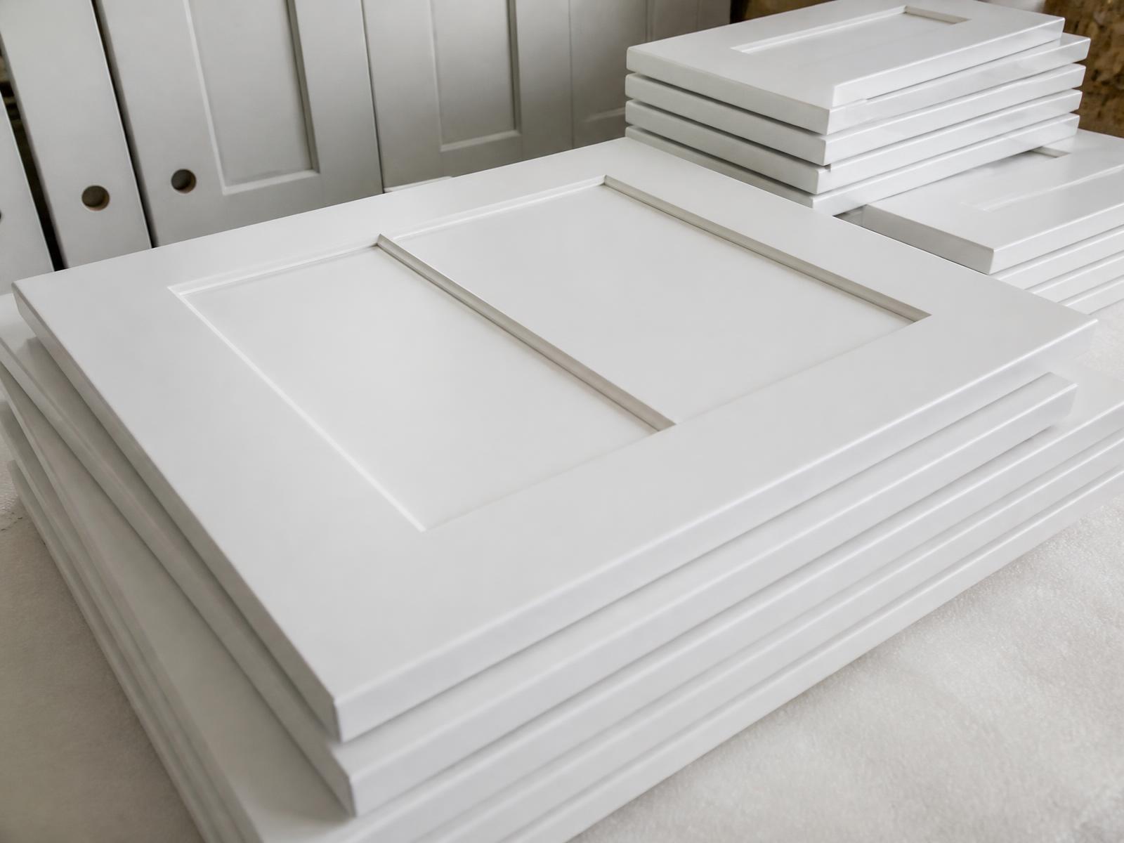 Smooth sprayed finish on painted interior doors