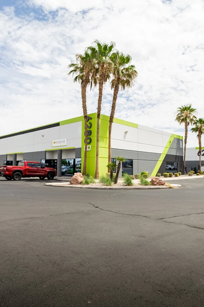 Freshly painted commercial office building exterior in Las Vegas